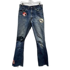Levi's VTG Jeans 517 Big E Orange Tab Patches Bootcut 1969-1971 Talon Zip 32x34